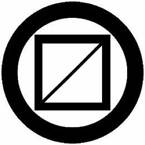 【送料無料】家紋シール 石持ち地抜き枡 丸型 or 四角 KS-5313