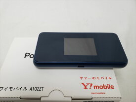 (中古) A102ZT ネイビー /Pocket WiFi 5G 【Y!mobile SIMFREE】、Ymobile