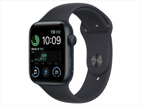 (中古) Apple Watch SE 第2世代 GPS 44mm ミッドナイトアルミ/スポーツバンド /MNK03J/A
