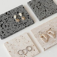 【30日全品5%OFF】ストーン プレート アクセサリー トレイ 天然石 トラバーチン 北欧 おしゃれ かわいい …