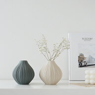 【マラソン 5%OFF】【マラソン 10%OFF】【最強配送】フラワーベース 花瓶 北欧 グレー ベージュ 小さい …