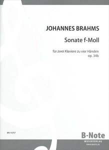 �s�A�m �y�� �u���[���X | 2��̃s�A�m�̂��߂̃\�i�^ �w�Z�� ��i34b(2��4��) | Sonate f-Moll fur zwei Klaviere op.34 b (2P4H)