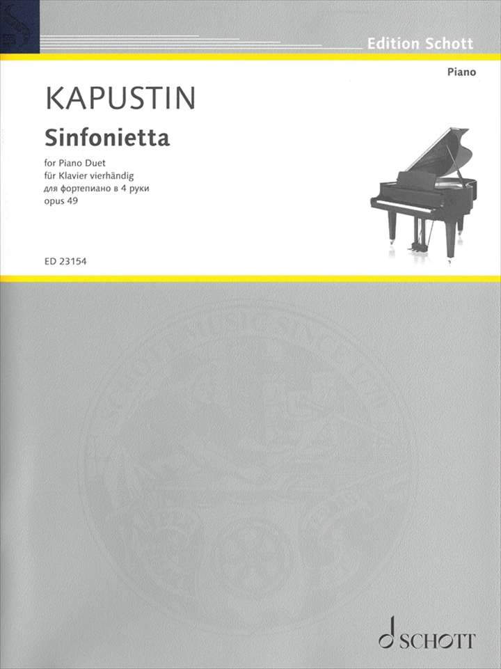 ピアノ　楽譜　カプースチン　シンフォニエッタ　Sinfonietta　作品49　Op.49(1P4H)