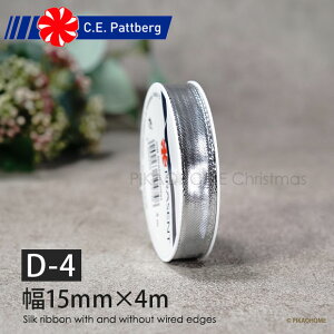[{][160029]C.E. PATTBERGА CHRISTMAS VIEWSiVo[j VN C[{ Vo[ Vo[ Xeb` nɗTChɋ̃Xeb` Silk ribbon with and without wired edges 15mm 4m 1246-831y