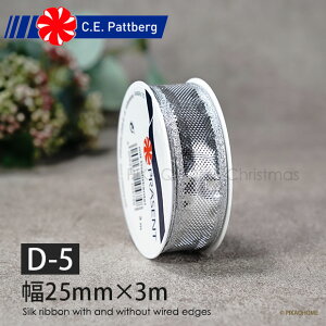 [{][160030]C.E. PATTBERGА CHRISTMAS VIEWSiVo[j VN C[{ Vo[ Vo[ C nɗTChɋ̃C Silk ribbon with and without wired edges 25mm 3m 1246-831yD-5z