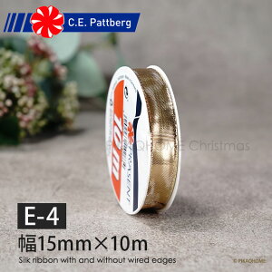 [���{��][160038]C.E. PATTBERG�А� IMOLA �V���N ���C���[���{�� �S�[���h �S�[���h �X�e�b�` ���n�ɗ��T�C�h���̃X�e�b�` Silk ribbon with and without wired edges ��15mm ����10m 1210-099�yE-4�z �N���X�}�X �s�J