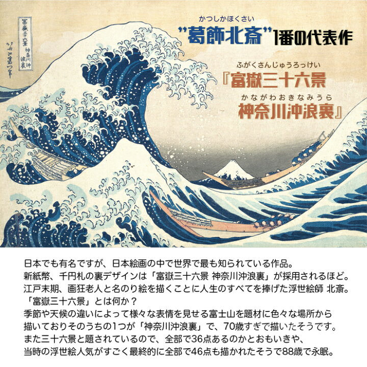 楽天市場】アートポスター 北斎 葛飾北斎 冨嶽三十六景 神奈川沖浪裏 