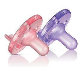 フィリップス Avent Soothie Pacifier おしゃぶり シリコーン 0-3ヶ月用 2個パック (ピンク パープル) 並行輸入品