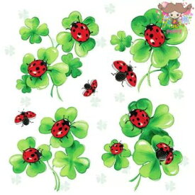 ★Ambiente ペーパーナプキン☆たくさんの幸運 四葉 クローバー てんとう虫☆ (Lots Of Luck)（1枚/バラ売り）