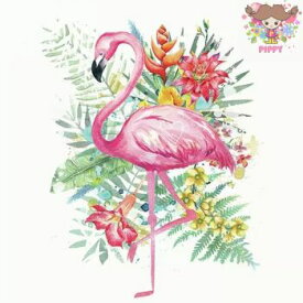 Ambiente ペーパーナプキン☆Tropical Flamingo☆ （1枚/バラ売り） フラミンゴ トロピカル オランダ 素敵 お洒落 デコパージュ
