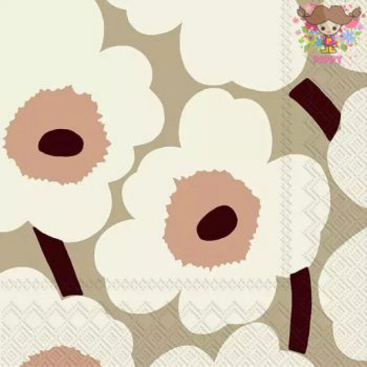 楽天市場】marimekko マリメッコペーパーナプキン ☆UNIKKO cream☆（1 