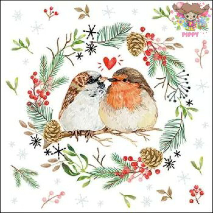 楽天市場】Ambiente ペーパーナプキン☆Sparrow and robin☆ （1枚 