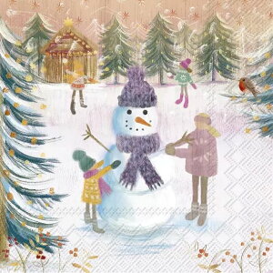 IHR �y�[�p�[�i�v�L����PLAYFUL SNOWMAN���i20������j�N���X�}�X �Ⴞ��� �X�m�[�}�� ���i �f�R�p�[�W�� ���� �f�G ������