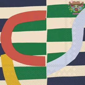 marimekko マリメッコペーパーナプキン ☆SIIRTO green☆（1枚/バラ売り）アート ペイント シイルト グリーン 緑 黄色 青 デコパージュ カルトナージュ 可愛い お洒落 華やか 素敵