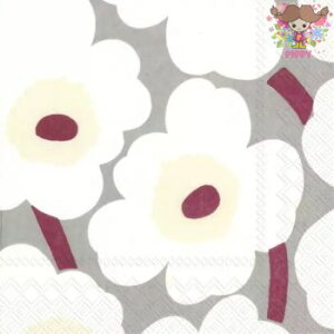 marimekko }bRy[p[ivL UNIKKO grey creami20jEjbR O[  ԕ fRp[W Jgi[W   ؂₩ fG