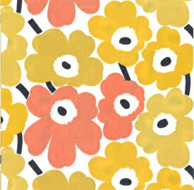marimekko マリメッコペーパーナプキン ☆MINI UNIKKO yellow☆（1枚/バラ売り）ウニッコ ミニ イエロー 花柄 デコパージュ カルトナージュ 可愛い お洒落 華やか 素敵