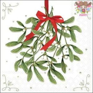 Ambiente �y�[�p�[�i�v�L����Mistletoe with bow white�� �i20������j ���h���M �u�[�P ���{�� �� �N���X�}�X ���� �f�G ������ �f�R�p�[�W��