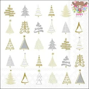 Ambiente y[p[ivLChristmas tree doodles silver i20j NX}Xc[ ݂̖ NX}X Vo[ fG  fRp[W