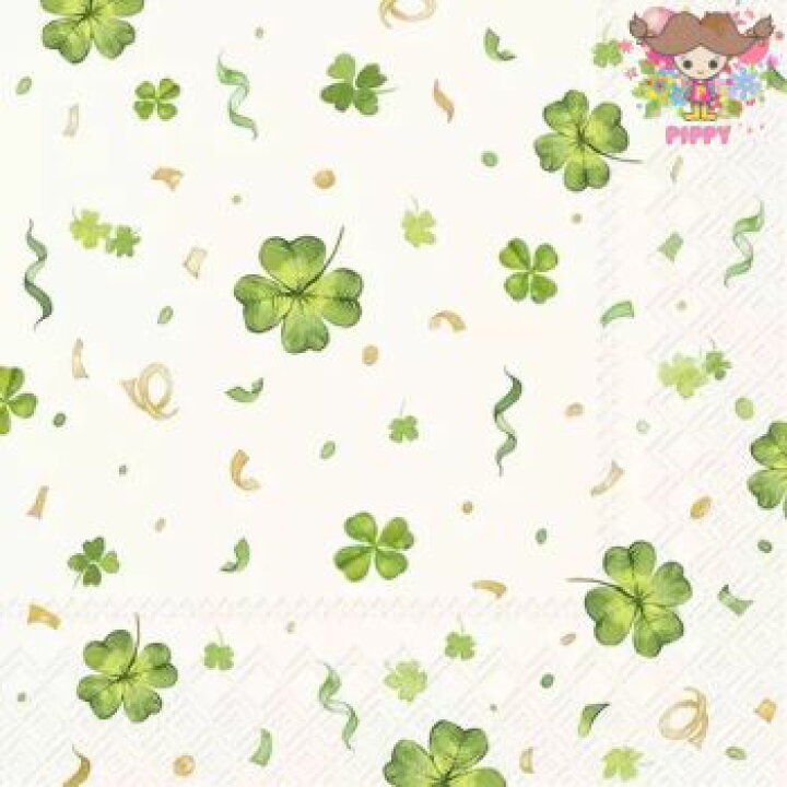 楽天市場】IHR ペーパーナプキン☆LUCKY CLOVER cream☆（1枚/バラ 