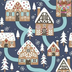 Daisy y[p[ivLGingerbread Houses on Navyi20jNX}X َq̉ WW[ubhnEX wNZnEX  fG GKg fRp[W nhCh