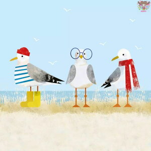 PPD �y�[�p�[�i�v�L����Sassy Seagulls���i20������j�J���� �� �C �r�[�` ���l �ĕ� �}���� �f�G ���� ������ �؂₩ �f�R�p�[�W�� �n���h���C�h ���i�v�L��