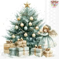Ambiente ペーパーナプキン☆Christmas Fairy☆（1枚/バラ売り ） クリスマス クリスマスツリー プレゼン…