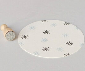 【在庫限り】Perlenfischer可愛いコーン型スタンプ（S）☆雪の結晶 mini☆木製 コーン型 プレゼント クラフト 雑貨 保育園・幼稚園・先生 はんこ【メール便発送可】