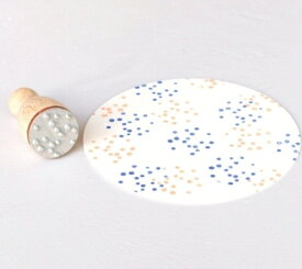 Perlenfischer可愛いコーン型スタンプ（M）☆ワイルドドット 点 パターン（WILDE PUNKTE）☆木製 コーン型 プレゼント クラフト 雑貨 保育園 幼稚園 先生 はんこ【メール便発送可】