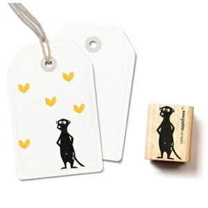 【在庫限り】cats on appletrees スタンプ☆ミーアキャット 左向き 大 動物 アニマル(Meerkat Pepe)☆木製 プレゼント クラフト 雑貨 保育園 幼稚園 先生【メール便発送可】