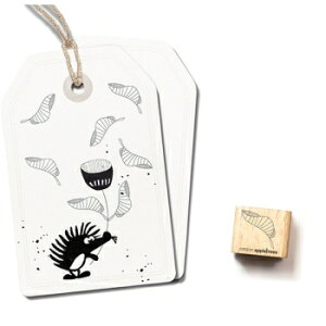 cats on appletrees ミニスタンプ☆南国風の葉っぱ リーフ 植物(Leaf 1 - Mini)☆木製 プレゼント クラフト 雑貨 保育園 幼稚園 先生【メール便発送可】