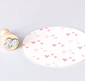 Perlenfischer可愛いコーン型スタンプ(M)☆小さなハート 3個☆木製 コーン型 プレゼント クラフト 雑貨 保育園・幼稚園・先生【メール便発送可】