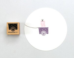 Perlenfischer スタンプ☆自転車トレーラー リヤカー (FAHRRADANH?NGER)☆木製 プレゼント クラフト 雑貨 保育園 幼稚園 先生【メール便発送可】