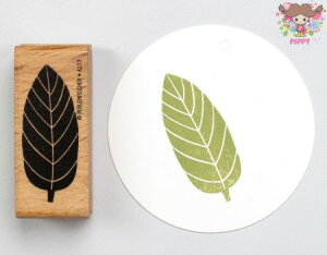 【在庫限り】Perlenfischer スタンプ☆マグノリアの葉 葉っぱ 植物(MAGNOLIENBLATT)☆木製 プレゼント クラフト 雑貨 保育園 幼稚園 先生【メール便発送可】