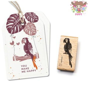 【在庫限り】cats on appletrees スタンプ☆オウム 鳥 動物(Parrot Adam)☆木製 プレゼント クラフト 雑貨 保育園 幼稚園 先生【メール便発送可】