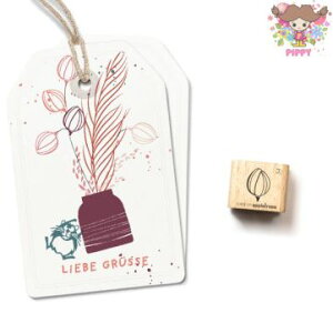 【在庫限り】cats on appletrees ミニスタンプ☆Blute 54 Herbst Anemone Knospe Outline☆アネモネ つぼみ アウトライン 花木製 プレゼント クラフト 雑貨 保育園 幼稚園 先生【メール便発送可】