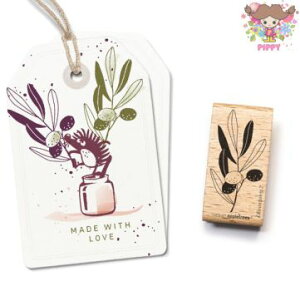 cats on appletrees スタンプ☆Olivenzweig 2☆オリーブ 枝 木木製 プレゼント クラフト 雑貨 保育園 幼稚園 先生【メール便発送可】