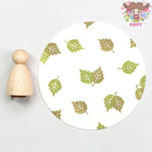 Perlenfischer可愛いコーン型スタンプ(M)☆Birkenblatt klein☆白樺の葉 葉 植物木製 コーン型 プレゼント クラフト 雑貨 保育園 幼稚園 先生【メール便発送可】