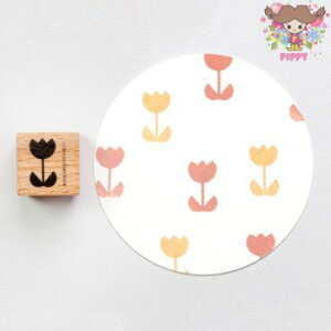 Perlenfischer スタンプ☆Tulip☆チューリップ フラワー 花木製 プレゼント クラフト 雑貨 保育園 幼稚園 先生【メール便発送可】
