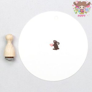 Perlenfischer可愛いコーン型スタンプ(S)☆Bunny standing mini☆うさぎ バニー ウサギ 動物木製 コーン型 プレゼント クラフト 雑貨 保育園 幼稚園 先生【メール便発送可】