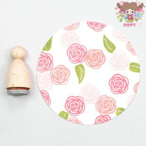 Perlenfischer可愛いコーン型スタンプ(M)☆Rose☆バラ 薔薇 ばら 花木製 コーン型 プレゼント クラフト 雑貨 保育園 幼稚園 先生【メール便発送可】
