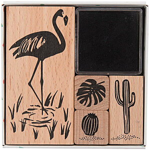 RICO DESIGN X^v4Zbgt~S gsJ T{eiSTAMP SET TROPICAL SPRING FLAMINGOjyzւ̂ݔzؐ v[g Ntg G ۈ牀 ct q