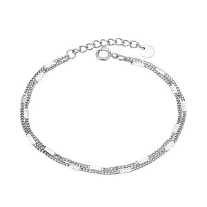 �y�ő�20��OFF �������N�[�|���z�z���z Double-layer 1.5mm Crush Flat Link(�약)�`�F�[�� �u���X���b�g 18k�S�[���h �`�^���X�e�����X �T�[�W�J���X�e�����X�����A�����M�[�Ή� �����ςȂ� ���S ��