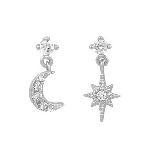 �y�ő�20��OFF �������N�[�|���z�z���z Star & Moon �X�^�b�h�s�A�X �� �� ���[�� �X�^�[ 316L �T�[�W�J���X�e�����X�����A�����M�[�Ή� ���S ���f�B�[�X ��×p ���A�� �V���v�� ���ɗD���� �S�[