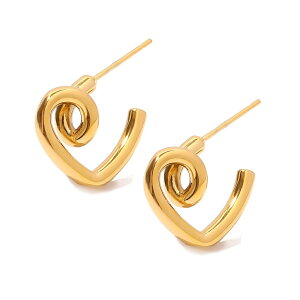 �y�ő�20��OFF �������N�[�|���z�z���z Twist Heart �t�[�v�s�A�X 18K �R�[�e�B���O 316L �T�[�W�J���X�e�����X�����A�����M�[�Ή� ���S ���f�B�[�X ��×p ���A�� �V���v�� ���ɗD���� �S�[���h 