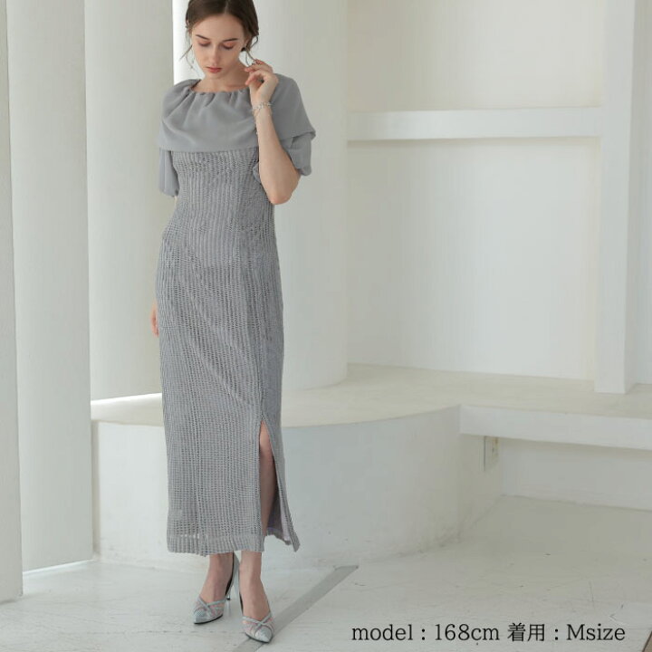 楽天市場】パーティードレス ワンピース タイト 2Wayドレス 細見え 