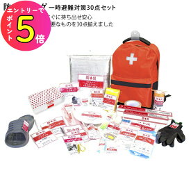 [エントリーでP+5倍] 防災グッズ 防災備蓄 南海トラフ YBG-30R 防災バッグ （一時避難対策30点セット） 山善 YAMAZEN