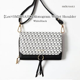 【送料無料】SMIRNASLI Monogram Wallet Shoulder White Black サミールナスリ おしゃれ ショルダーバッグ レディース 斜めがけ 大人 かわいい お出かけ 買い物 新生活