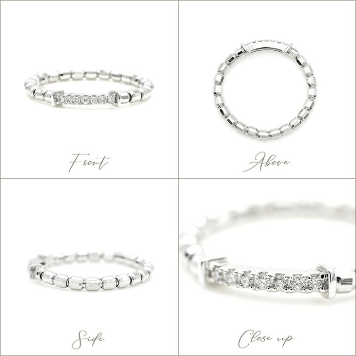 楽天市場】ストレッチ リング プラチナ 950 計0.03ct ダイヤ リング 