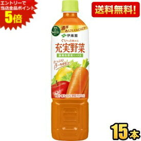 エントリーで当店全品ポイント5倍★【送料無料】伊藤園 充実野菜 緑黄色野菜ミックス 740gペットボトル 15本入 野菜ジュース ※北海道800円・東北400円の別途送料加算