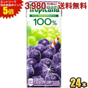 エントリーで当店全品ポイント5倍★キリン トロピカーナ100% グレープ 250ml紙パック 24本入 果汁100% ぶどう※北海道800円・東北400円の別途送料加算